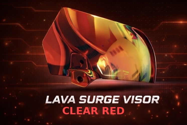 FG Lava Surge Clear Red Visor