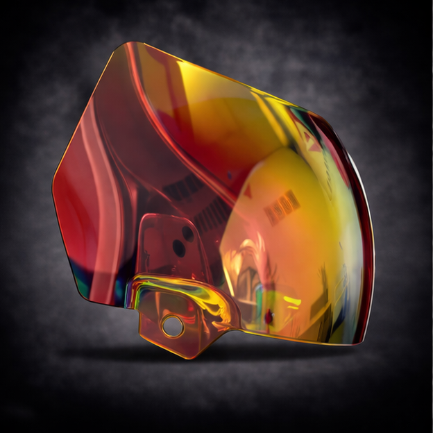 FG Lava Surge Clear Red Visor